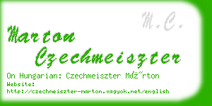 marton czechmeiszter business card